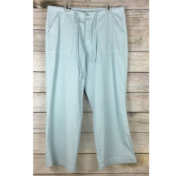 Lands' End Pants & Jumpsuits Lands End Cargo Capris Light Blue High